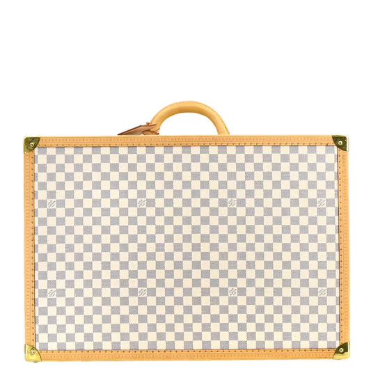 Louis Vuitton Damier Azur Alzer 60 Trunk Hard Case Bag