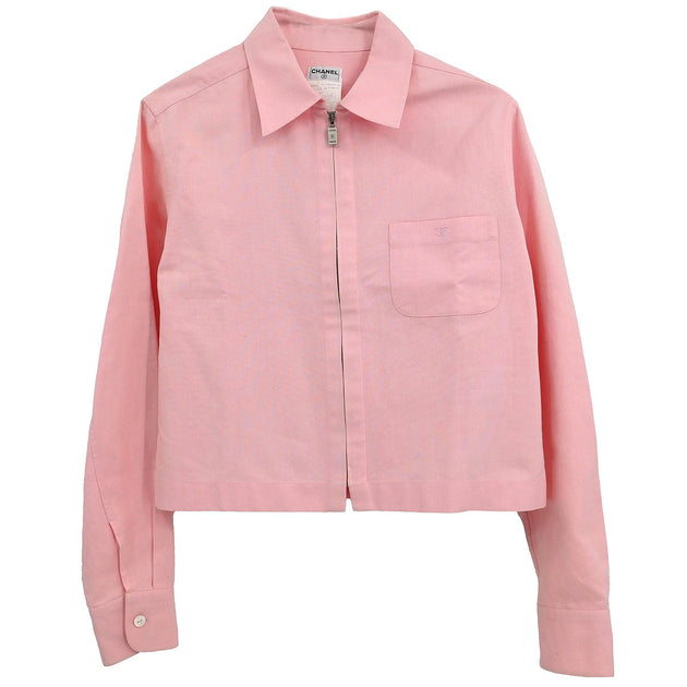 Chanel 1998 Zip Up Jacket Pink #38 – AMORE Vintage Tokyo Chanel 1998 Zip Up Jacket Pink #38 – AMORE Vintage Tokyo