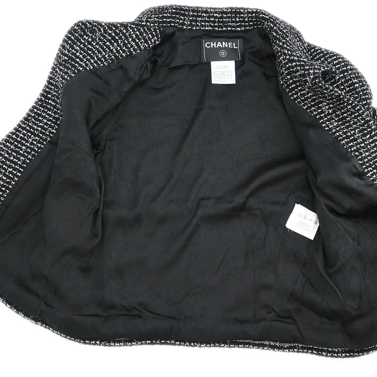 Chanel 2003 Setup Suit Jacket Skirt Black #38