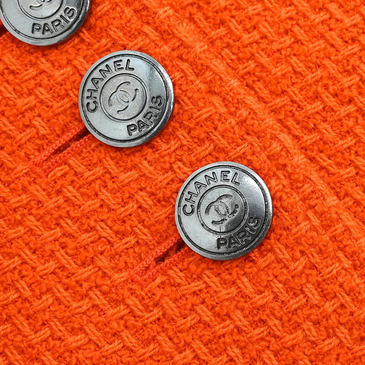 Chanel Single Breasted Jacket Orange