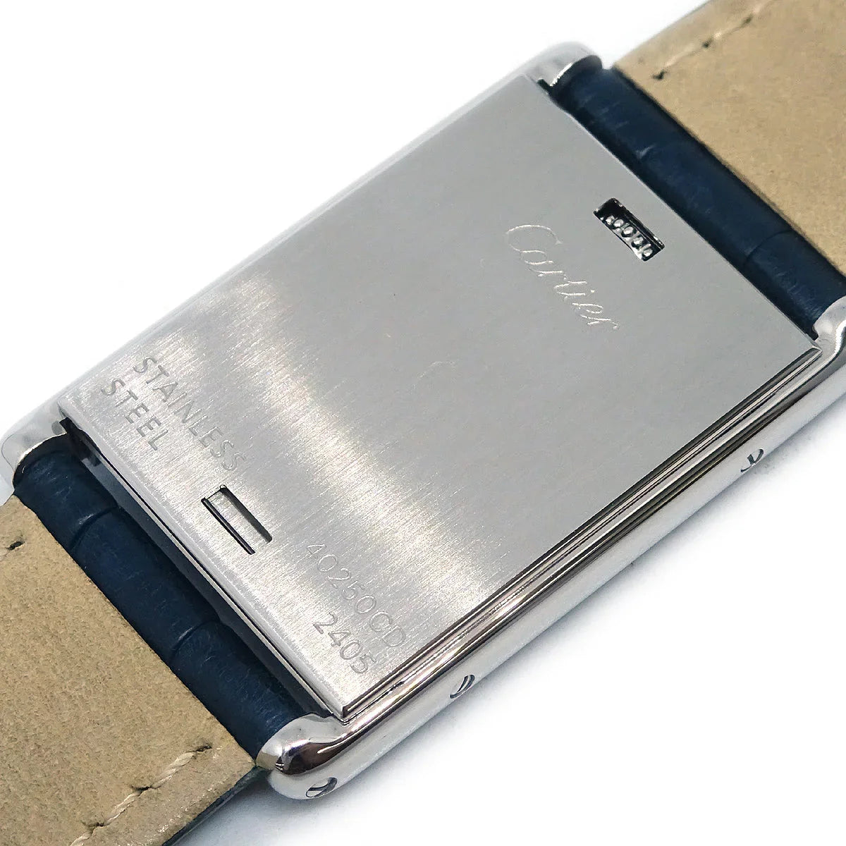 Cartier * Tank Basculante SM Ref.CRW1011258 Quartz Watch SS Crocodile
