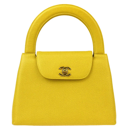 Chanel * 1997-1999 Yellow Caviar Handbag