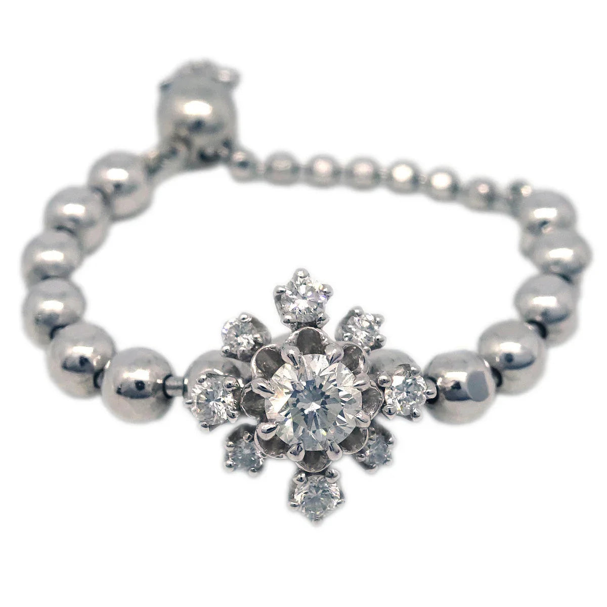 Ballchain Platinum Ring Diamond #60
