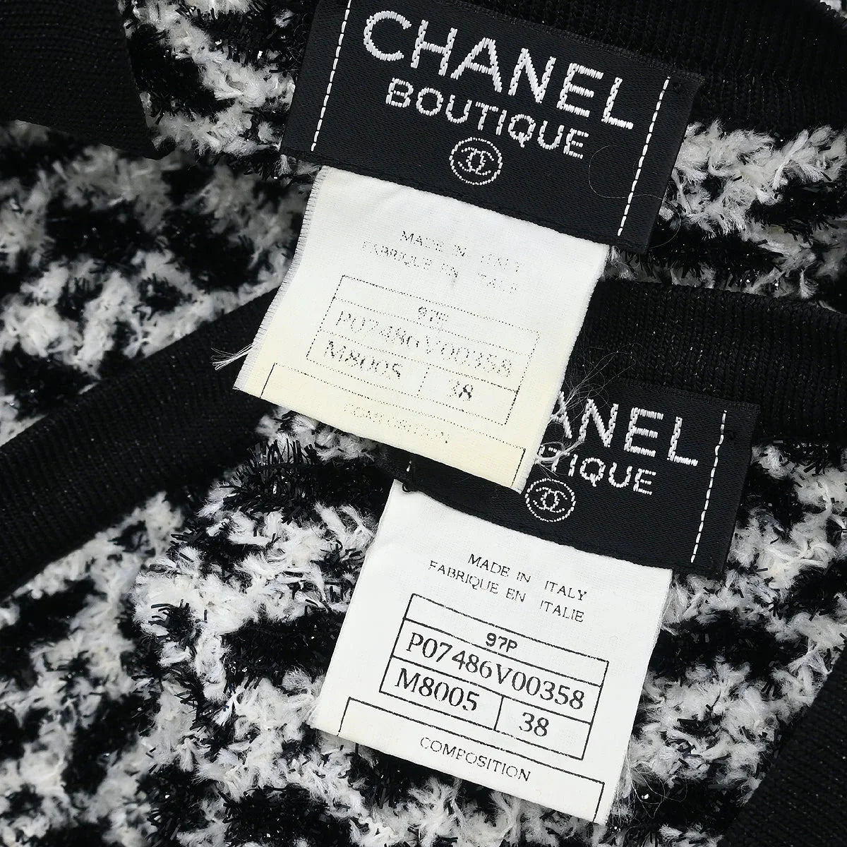 Chanel 1997 Setup Top Skirt Black #38