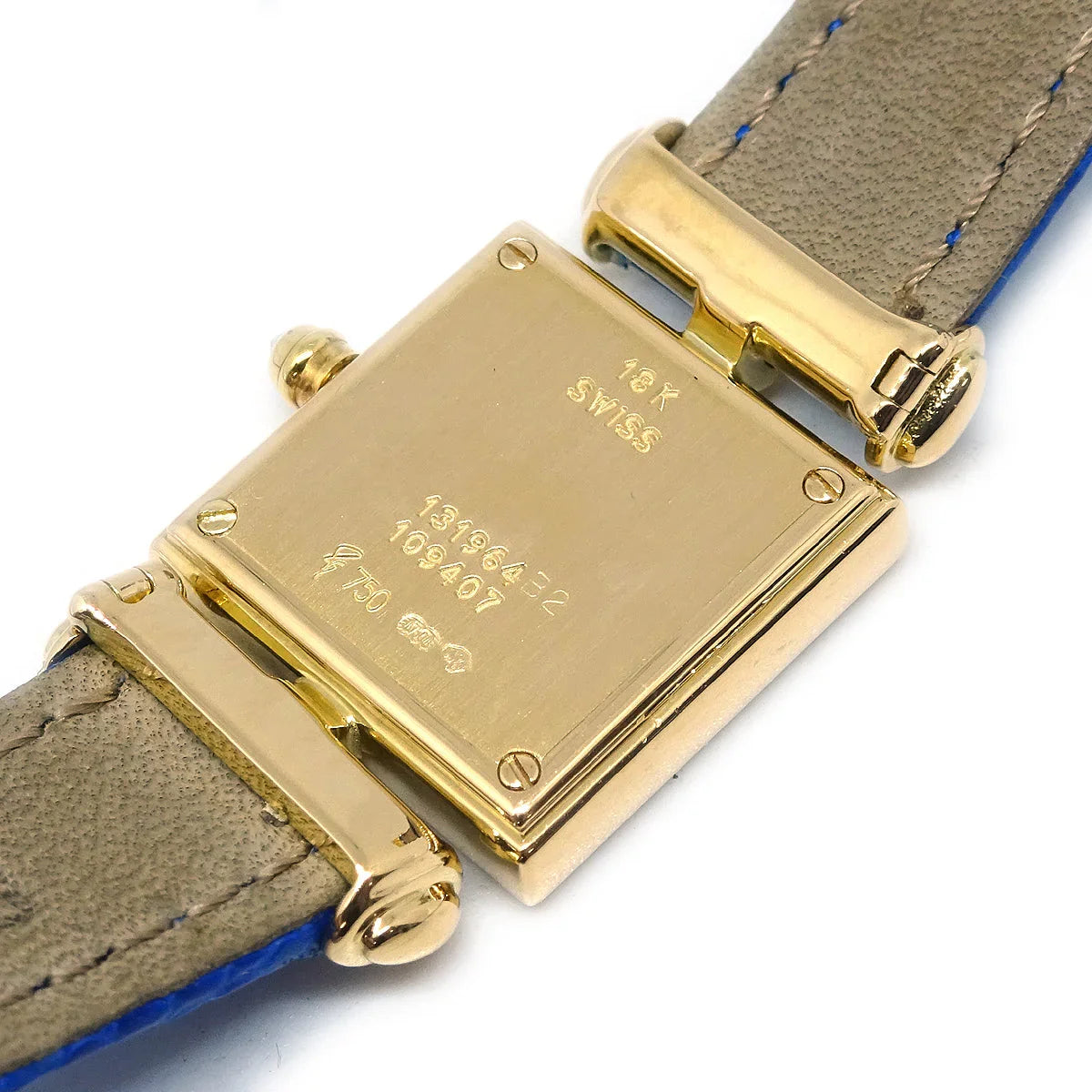 Van Cleef & Arpels * Ref.131964 YG Diamond Quartz Watch 18KYG Blue