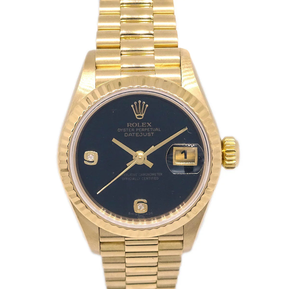 Rolex Oyster Perpetual Datejust Ref.79178_2BR 26mm Watch Onyx 18KYG
