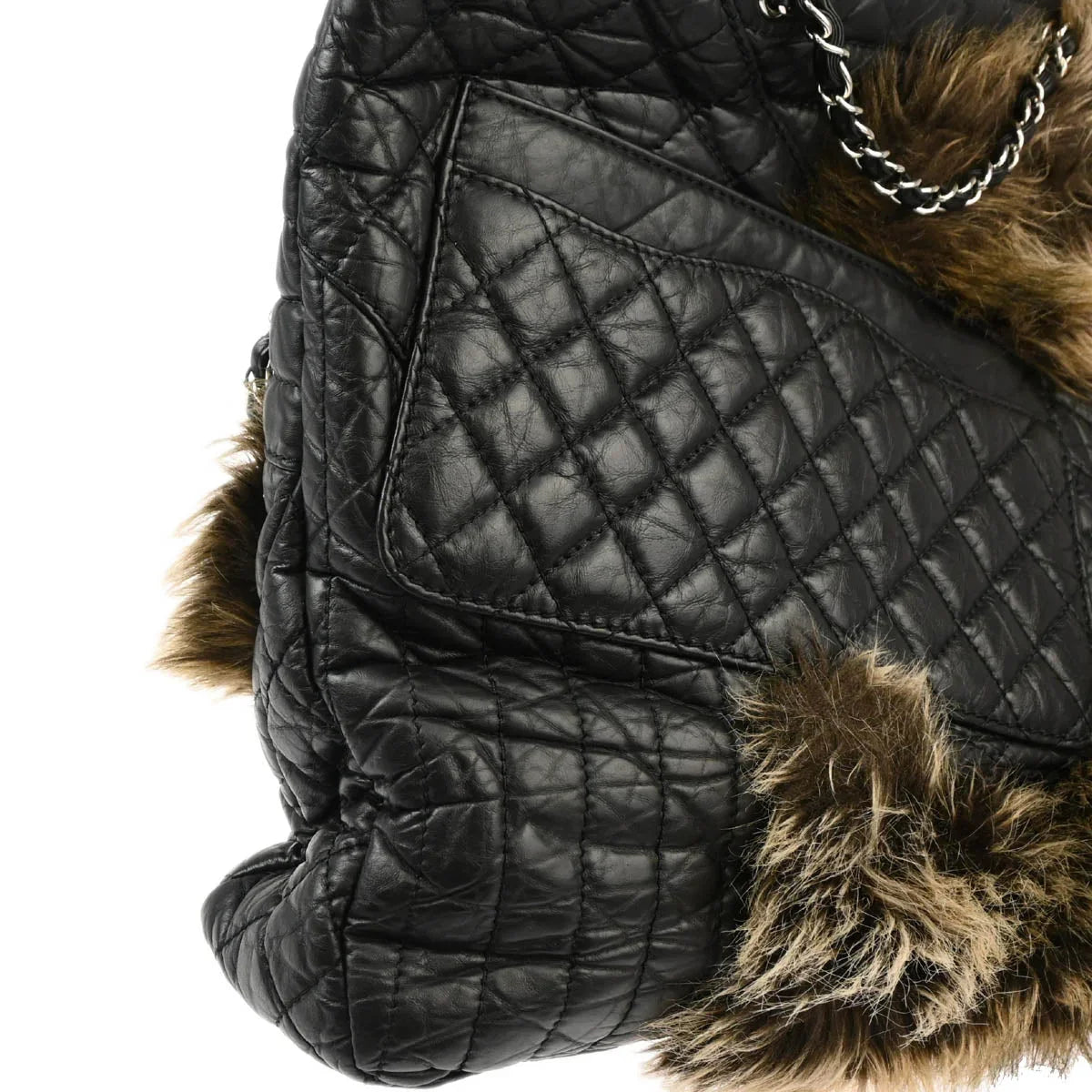 Chanel 2009-2010 Faux Fur XL Tote Bag