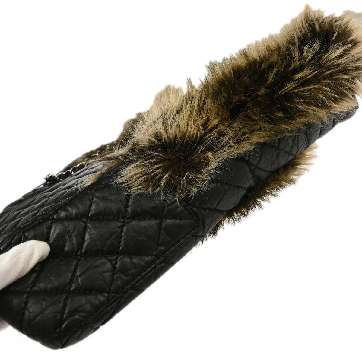Chanel 2009-2010 Faux Fur XL Tote Bag