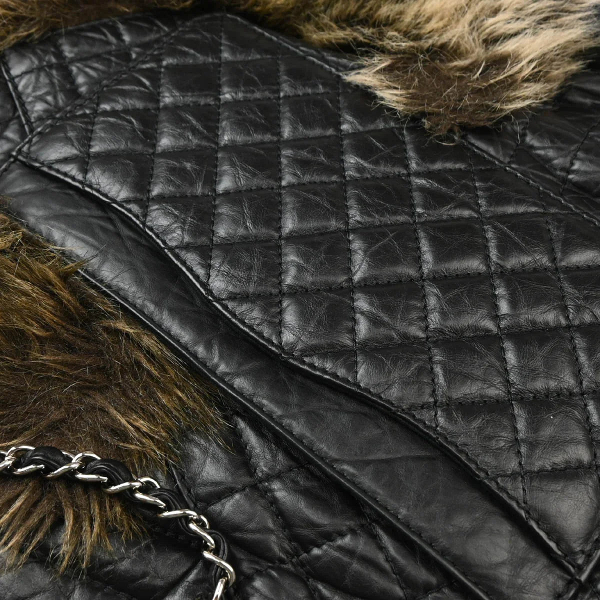 Chanel 2009-2010 Faux Fur XL Tote Bag