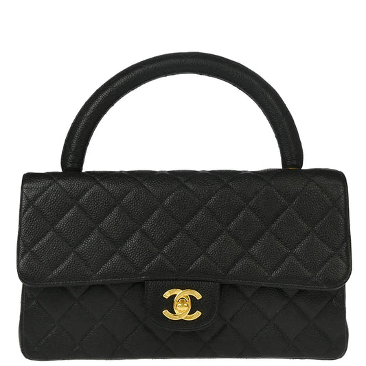 Chanel 1996-1997 Black Caviar Handbag