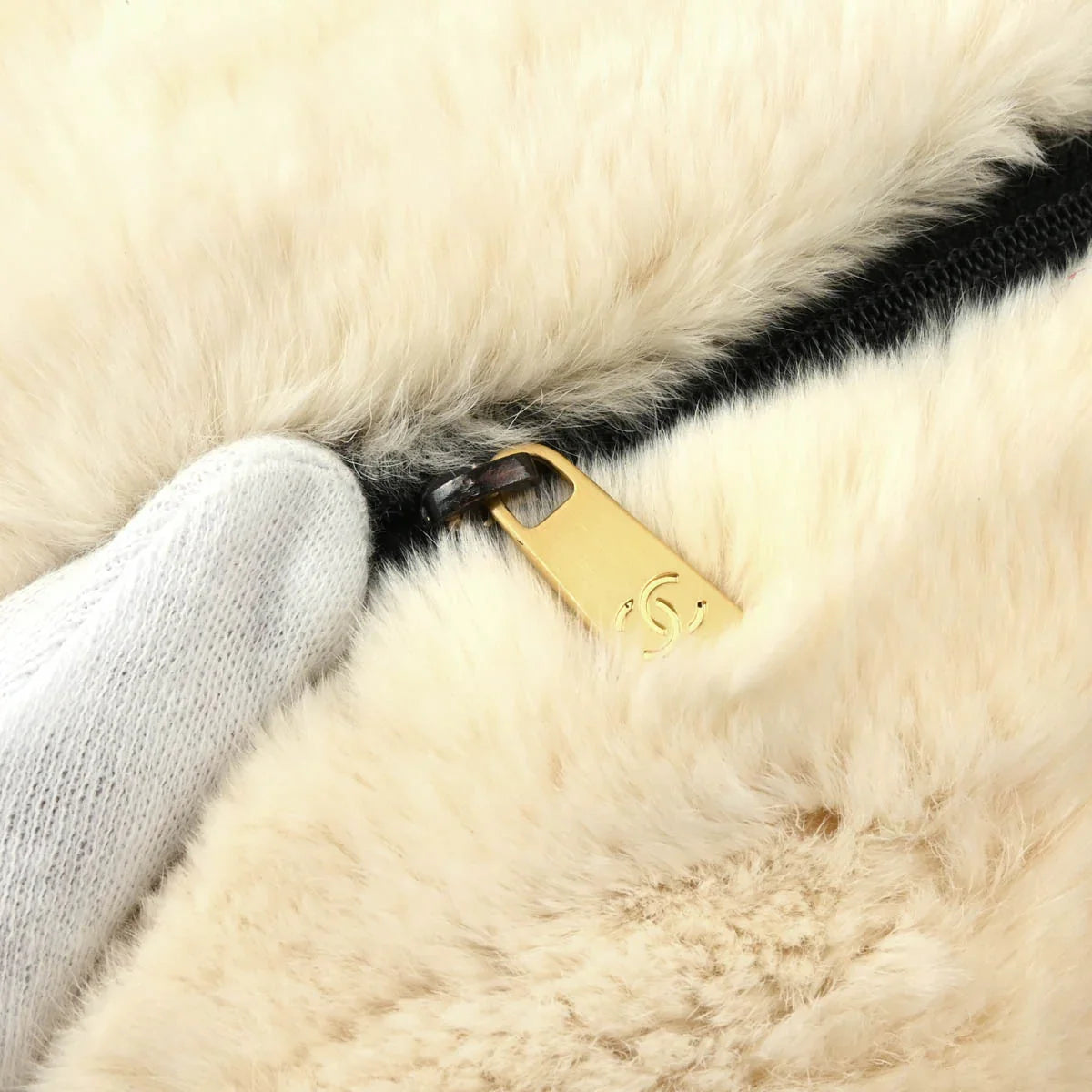 Chanel 2001 Rabbit Fur Arm Muff Bag