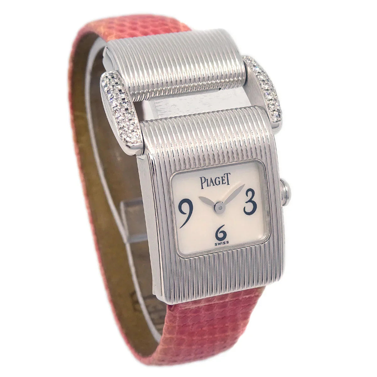 Piaget * Miss Protocole Quartz Watch 18KWG Diamond Lizard