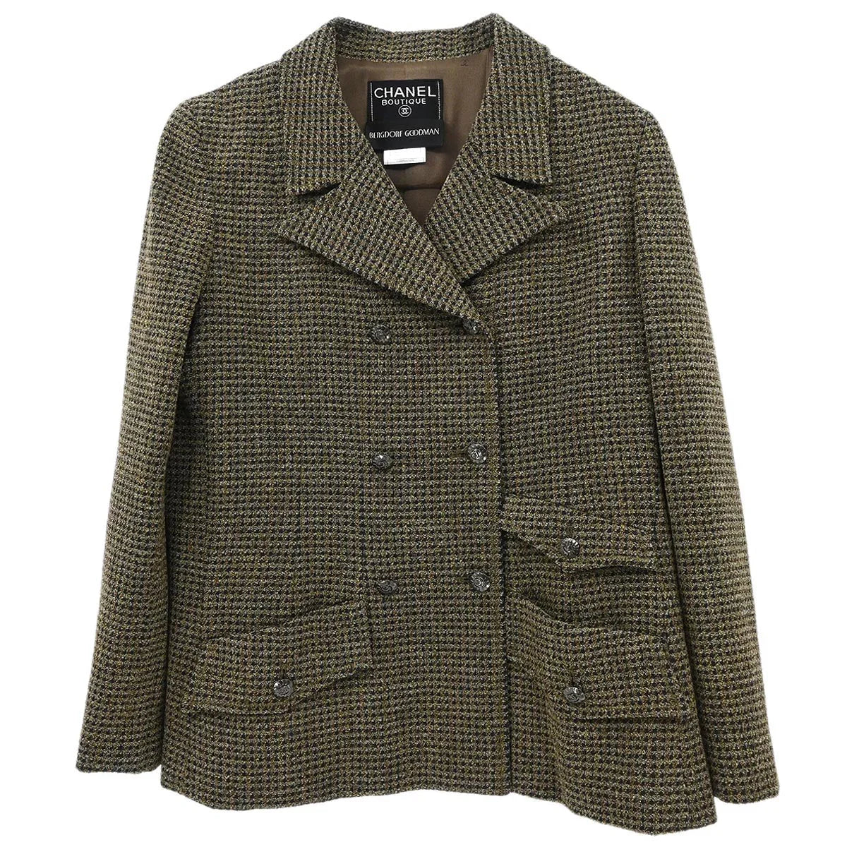 Chanel 1997 Double Breasted Jacket Brown #42