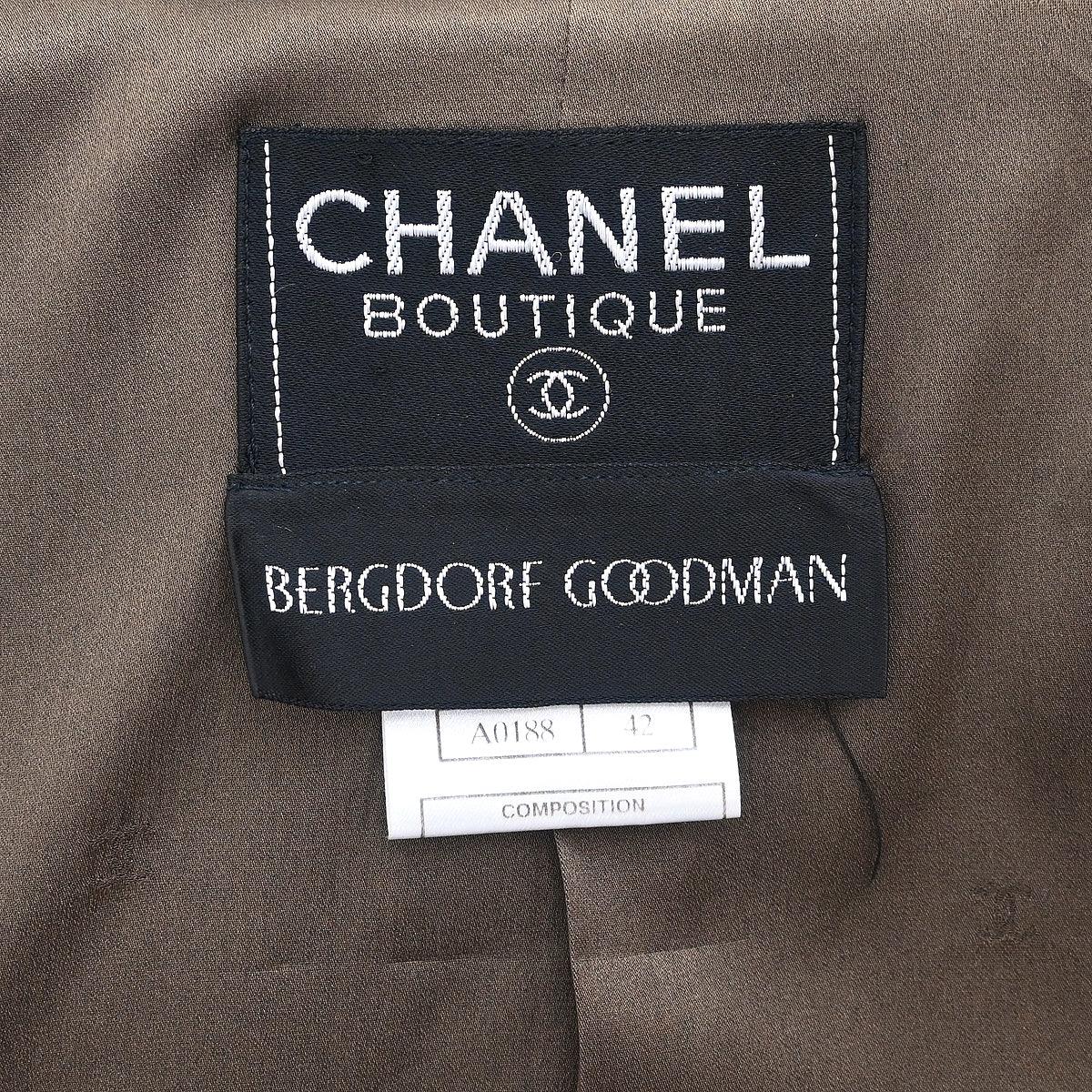 Chanel 1997 Double Breasted Jacket Brown #42