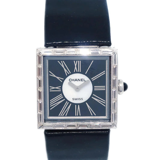 Chanel Mademoiselle Quartz Watch Baguette Diamond 18KWG