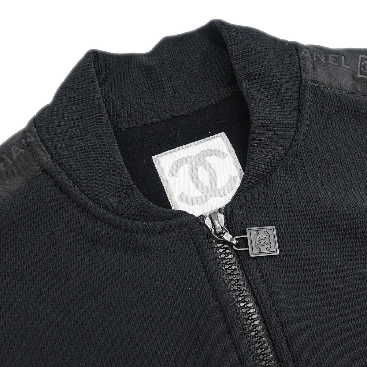 Chanel 2004 Sport Line Zip Up Jacket Black #40