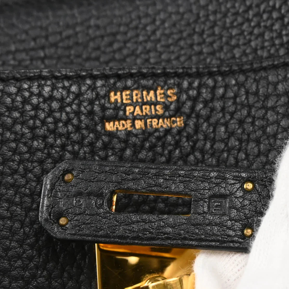 Hermes 2001 Black Togo Birkin 45 Handbag