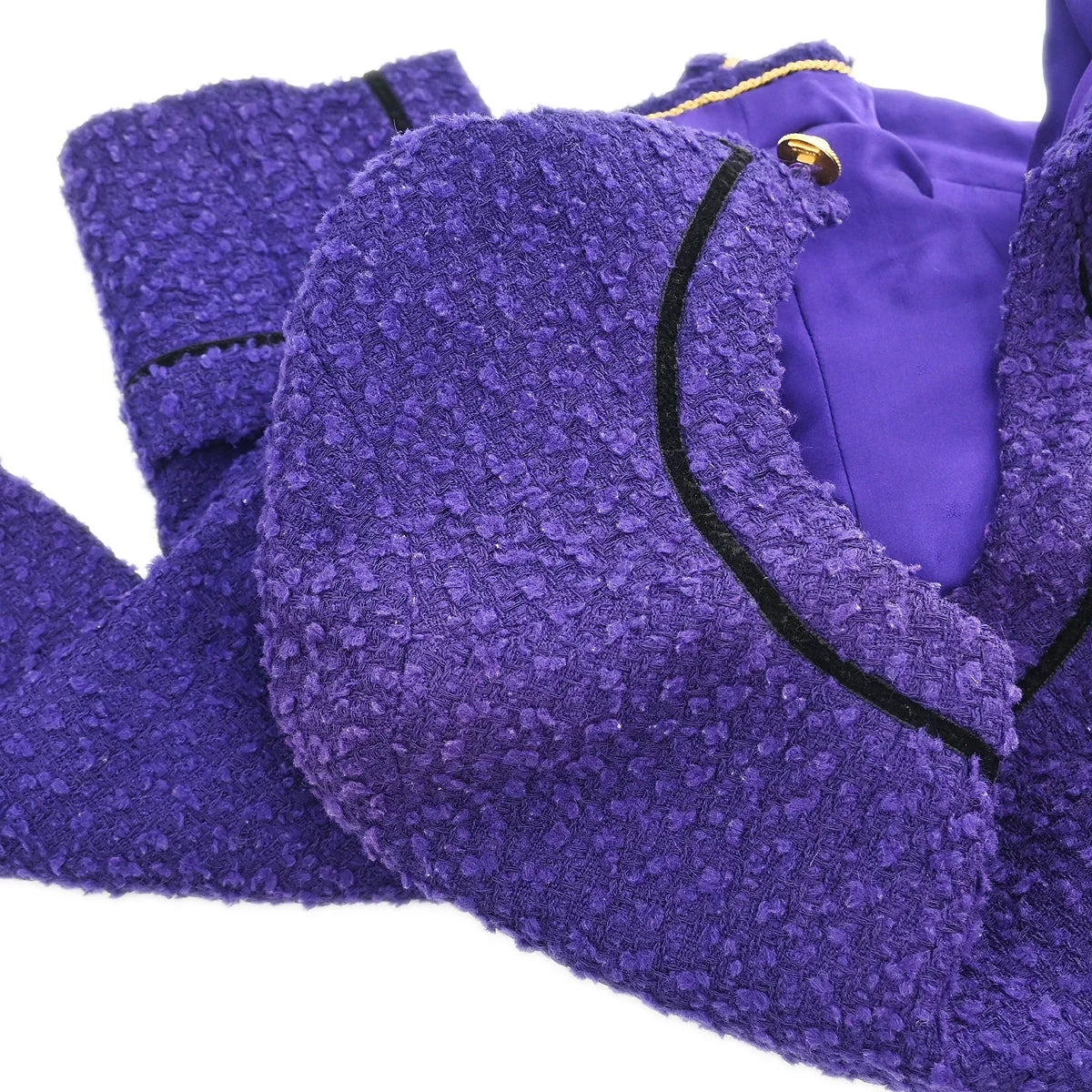 Chanel 1993 Setup Suit Jacket Skirt Purple #38