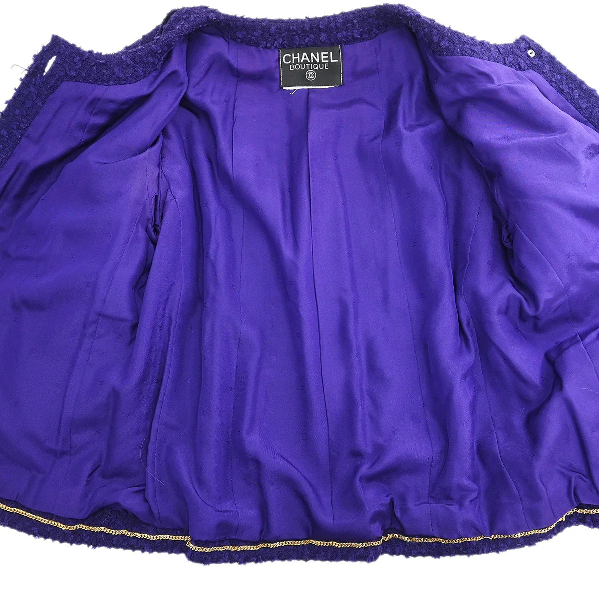 Chanel 1993 Setup Suit Jacket Skirt Purple #38