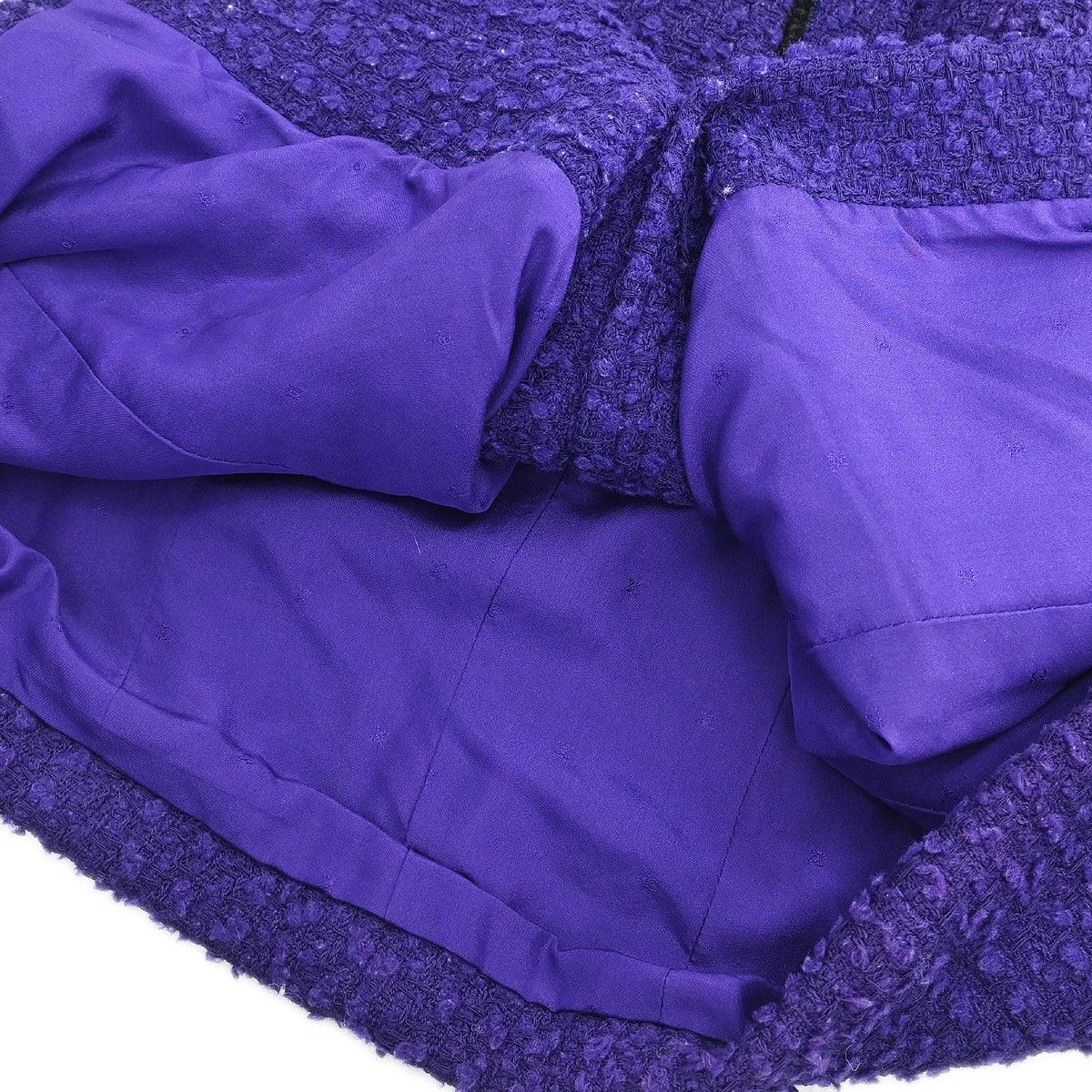Chanel 1993 Setup Suit Jacket Skirt Purple #38
