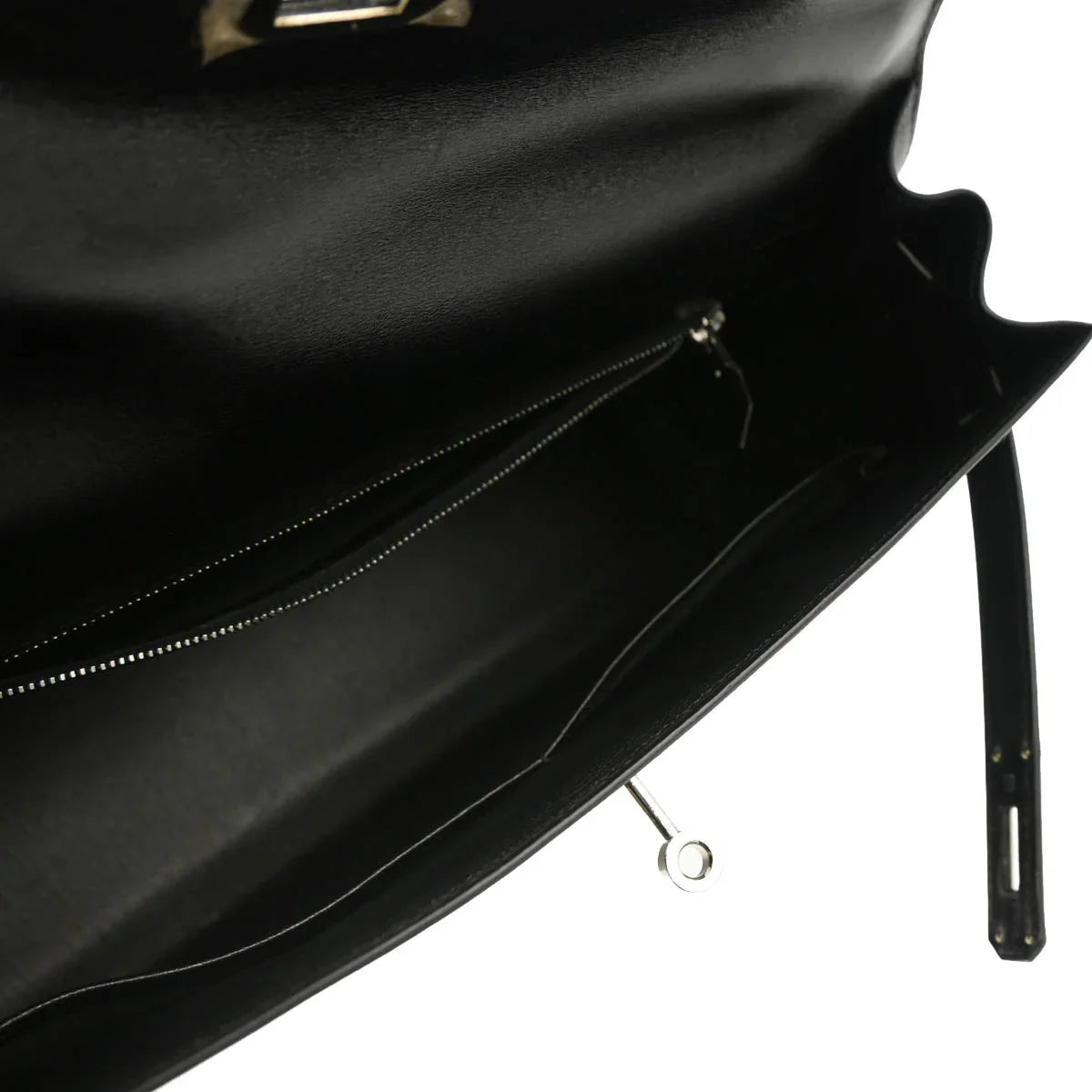 Hermes 2003 Black Box Calf Kelly 32 Sellier 2way Shoulder Handbag