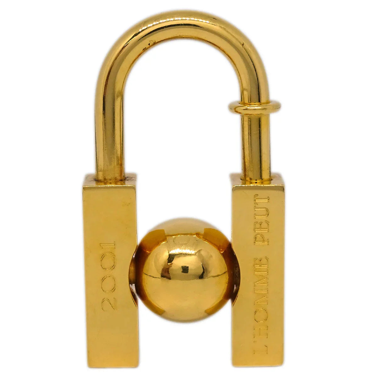 Hermes 2001 Earth Cadena Padlock Gold Small Good