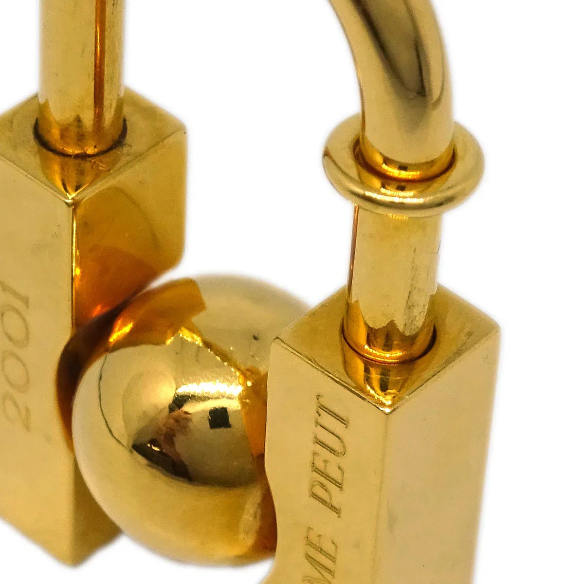 Hermes 2001 Earth Cadena Padlock Gold Small Good
