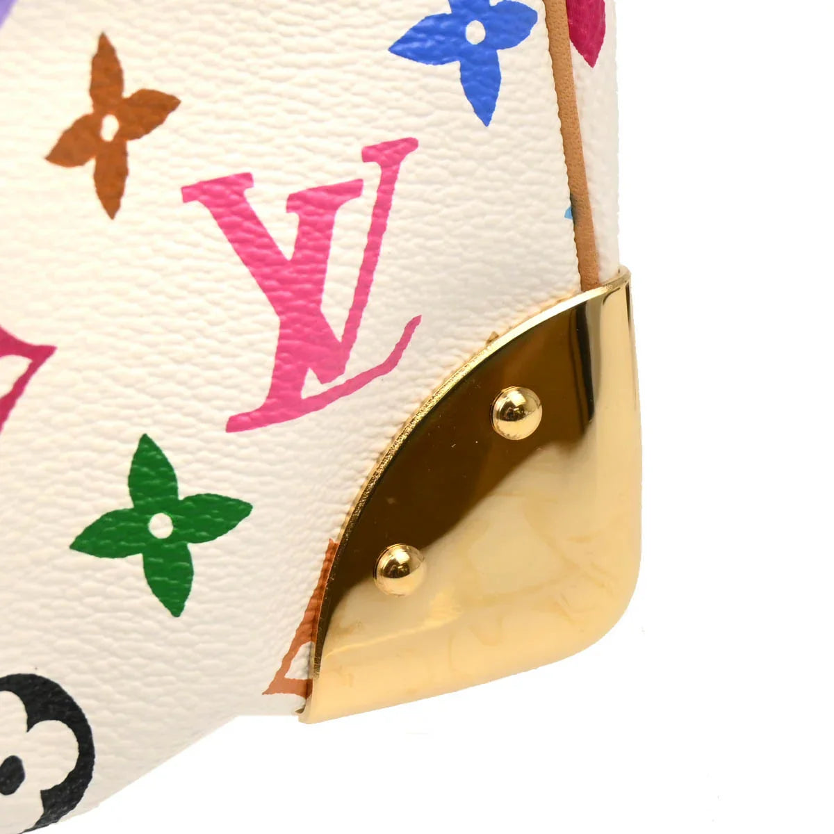 Louis Vuitton 2003 White Monogram Multicolor Speedy 30 Handbag M92643