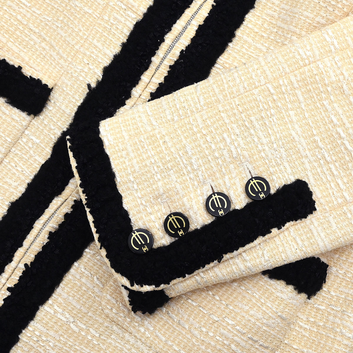 Chanel 2002 Collarless Jacket Ivory #42