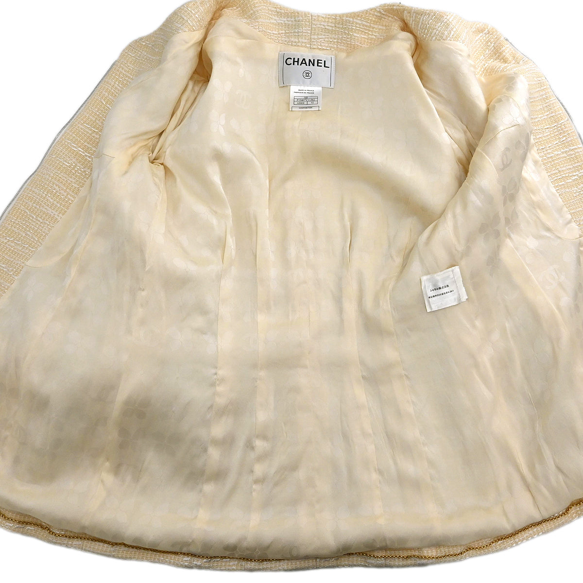 Chanel 2002 Collarless Jacket Ivory #42