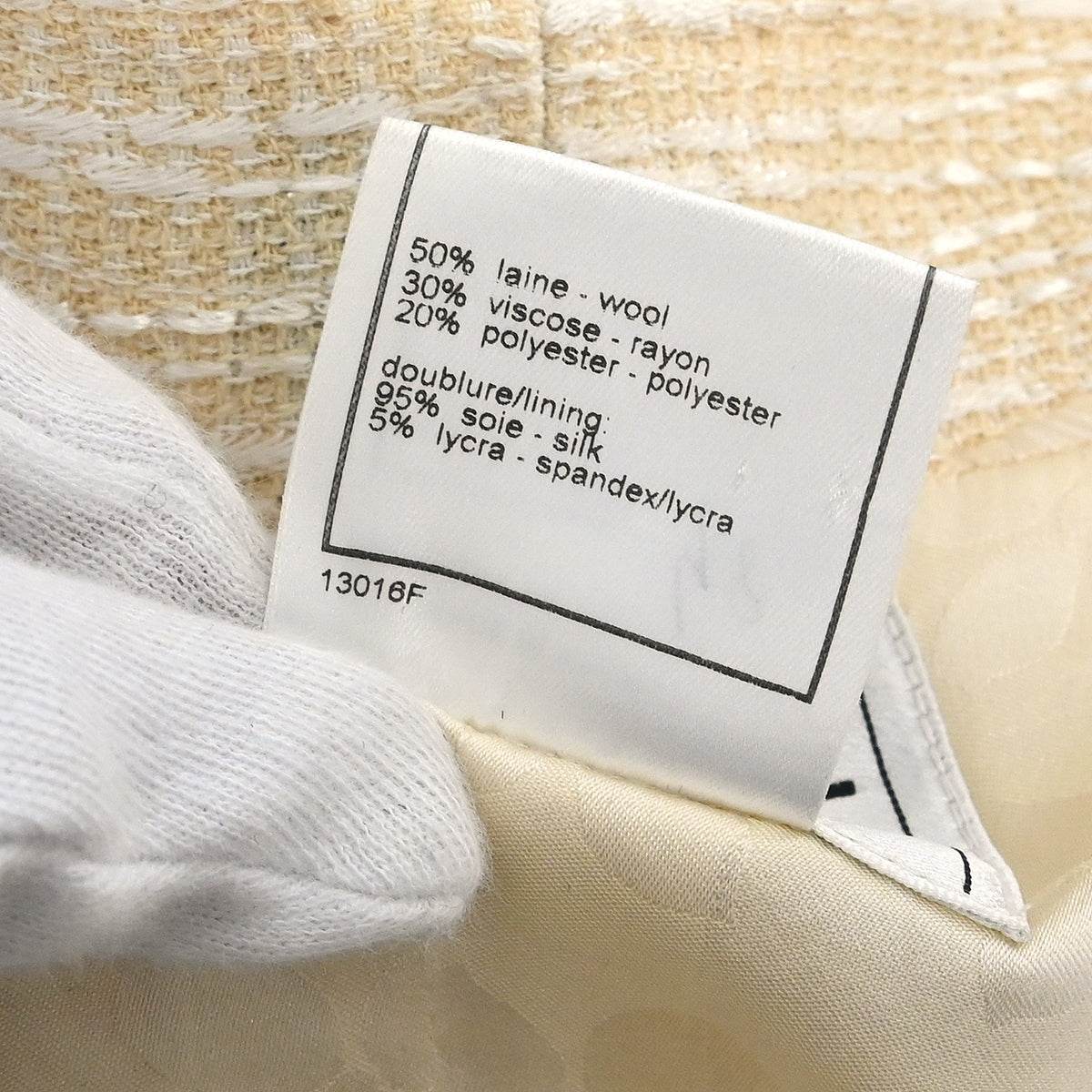 Chanel 2002 Collarless Jacket Ivory #42