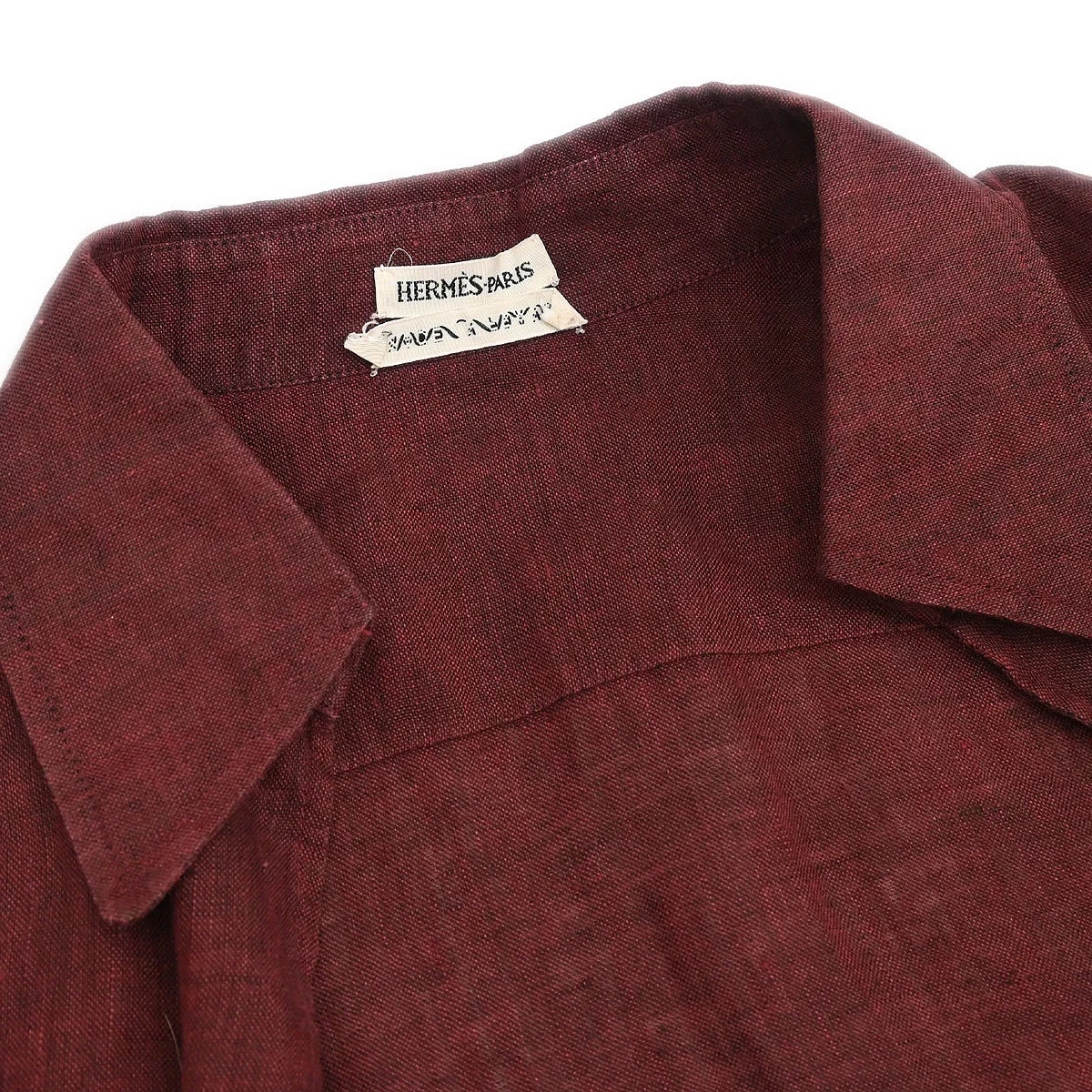 Hermes Shirt Blouse Bordeaux #36