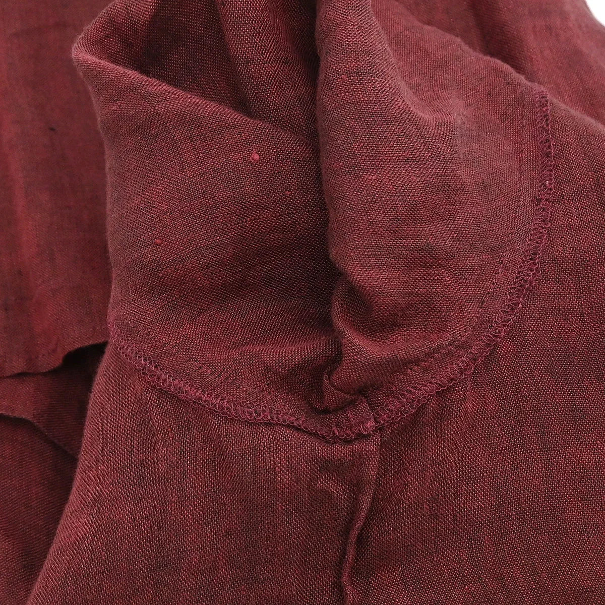 Hermes Shirt Blouse Bordeaux #36