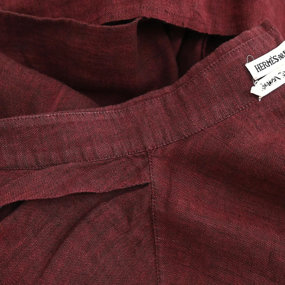 Hermes Shirt Blouse Bordeaux #36