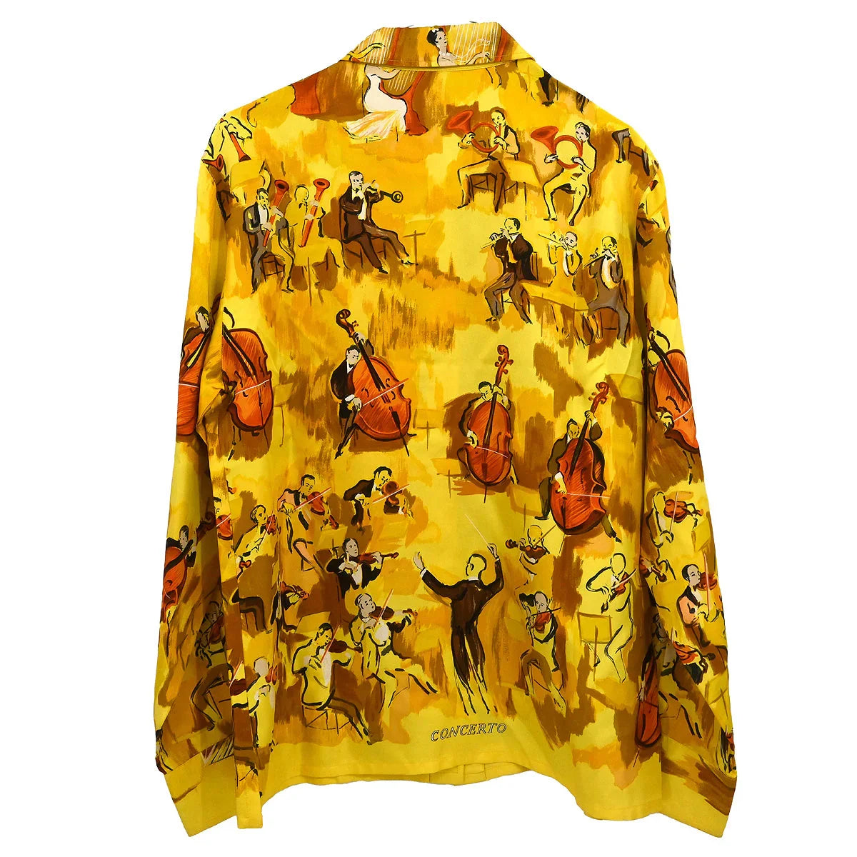 Hermes Shirt Blouse Yellow #40