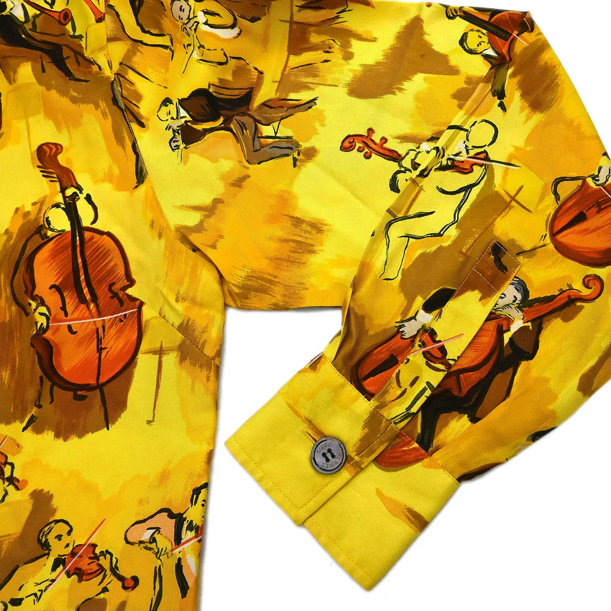 Hermes Shirt Blouse Yellow #40