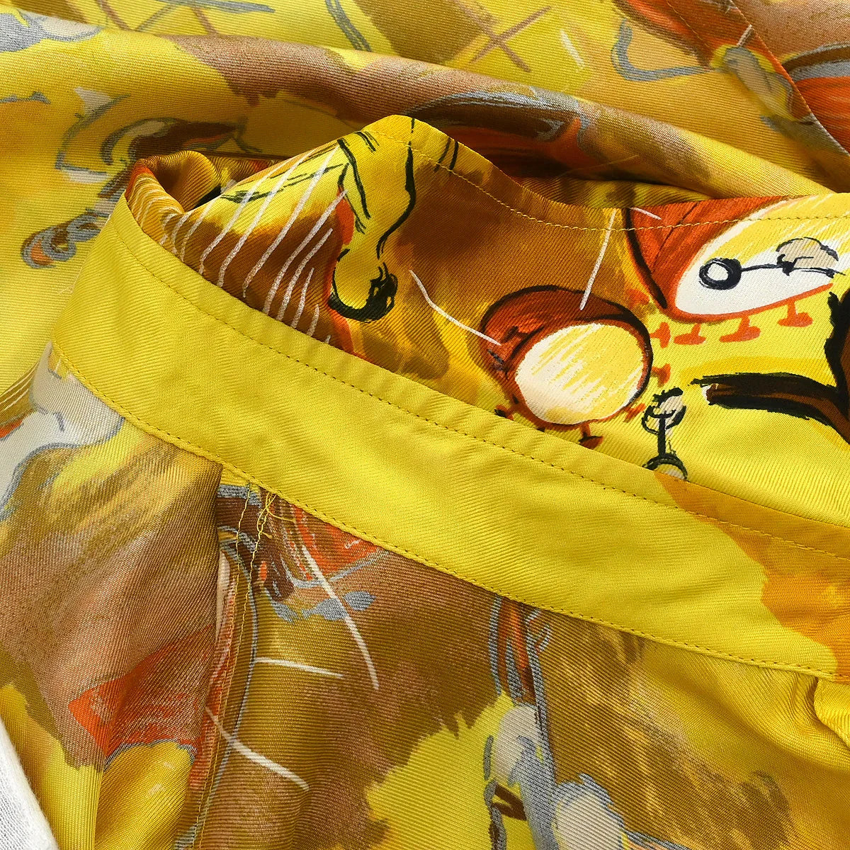Hermes Shirt Blouse Yellow #40