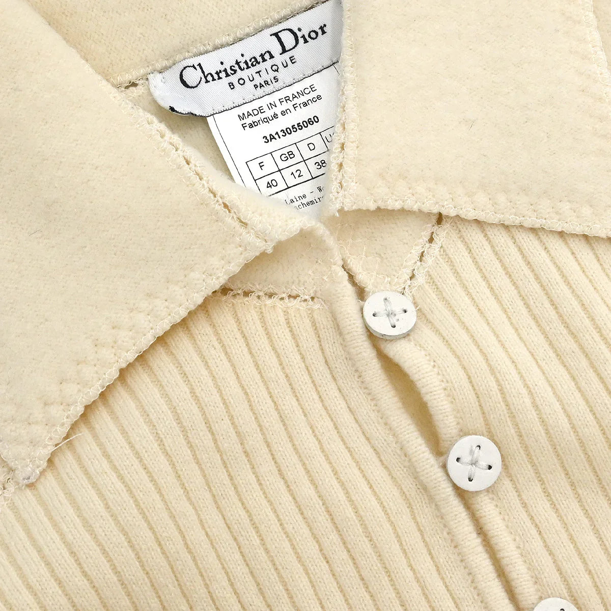 Christian Dior 2003 Sleeveless Top Ivory #40