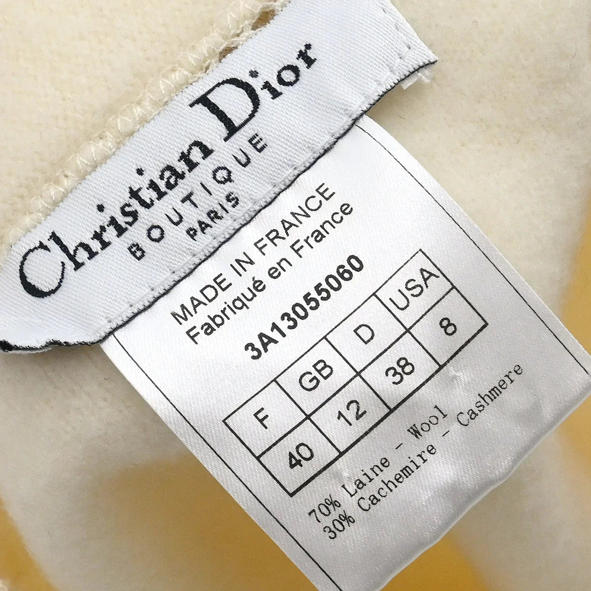 Christian Dior 2003 Sleeveless Top Ivory #40