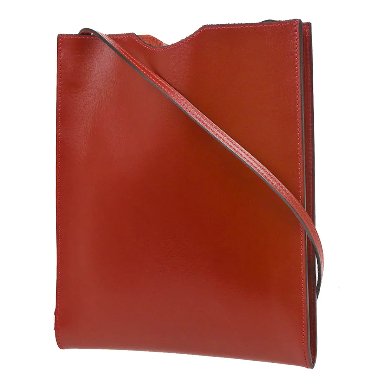 Hermes Rouge H Box Calf Onimaitou Crossbody Pochette Shoulder Bag