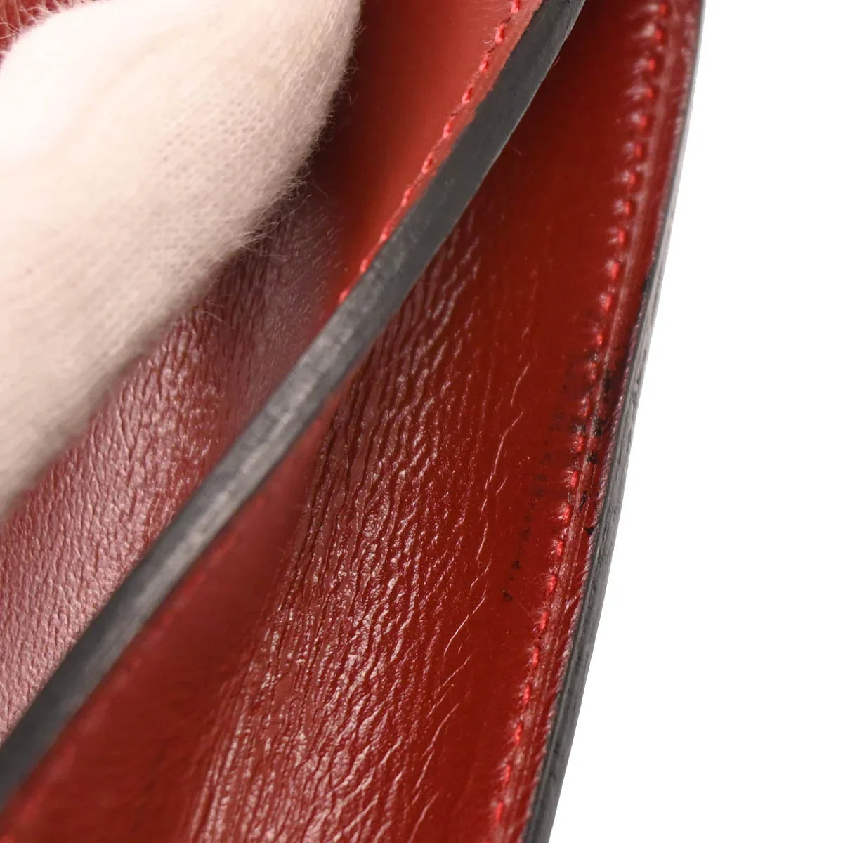 Hermes Rouge H Box Calf Onimaitou Crossbody Pochette Shoulder Bag