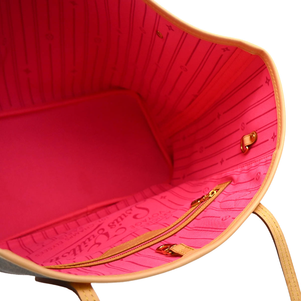 Louis Vuitton 2009 Monogram Rose Neverfull MM Shoulder Tote Bag M48613