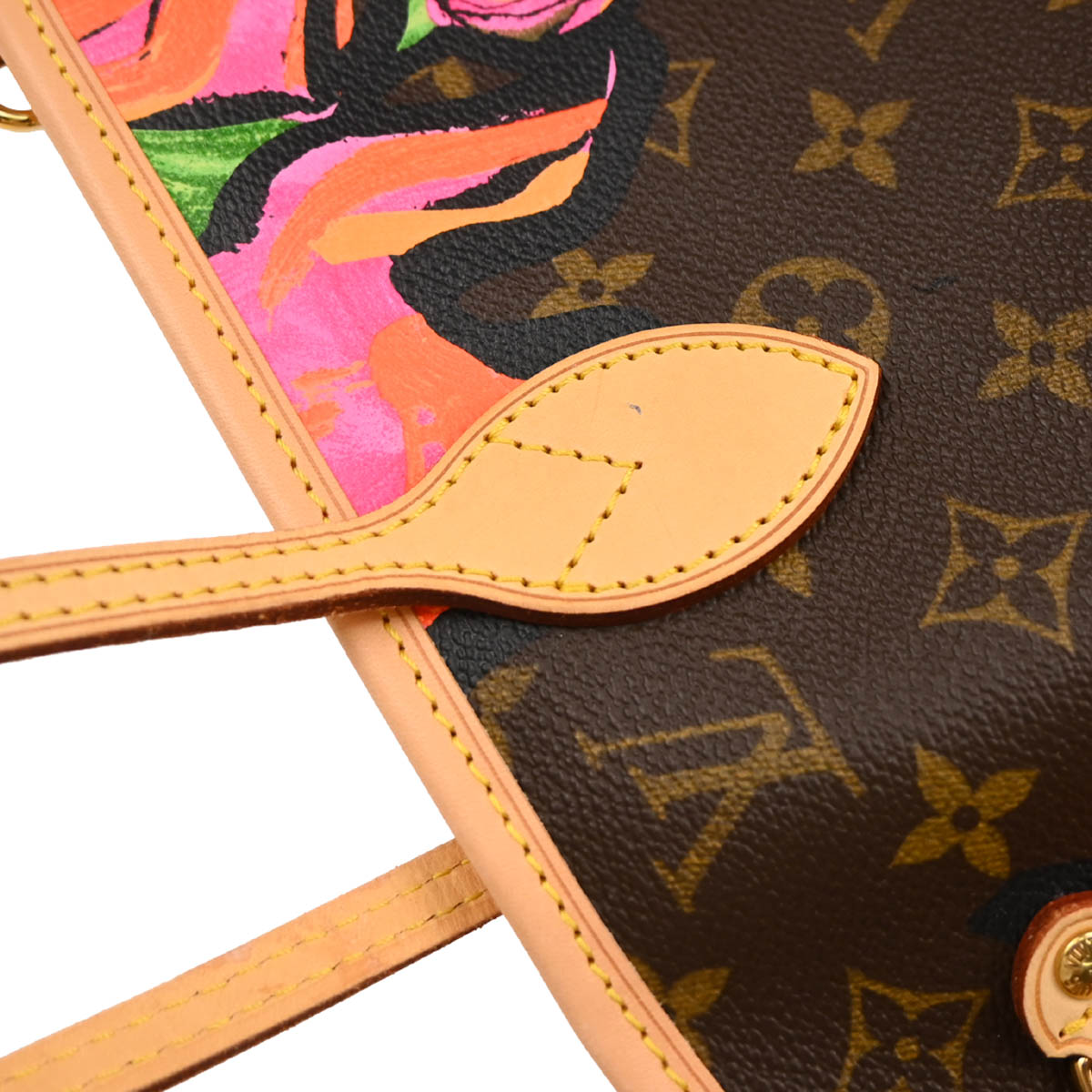 Louis Vuitton 2009 Monogram Rose Neverfull MM Shoulder Tote Bag M48613