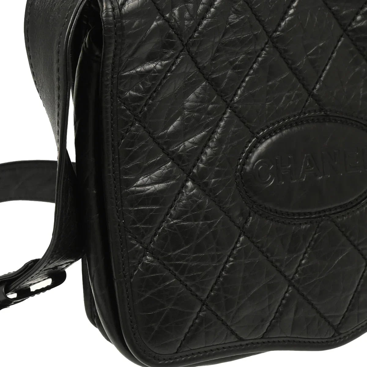 Chanel 2005-2006 Black Calfskin Shoulder Bag