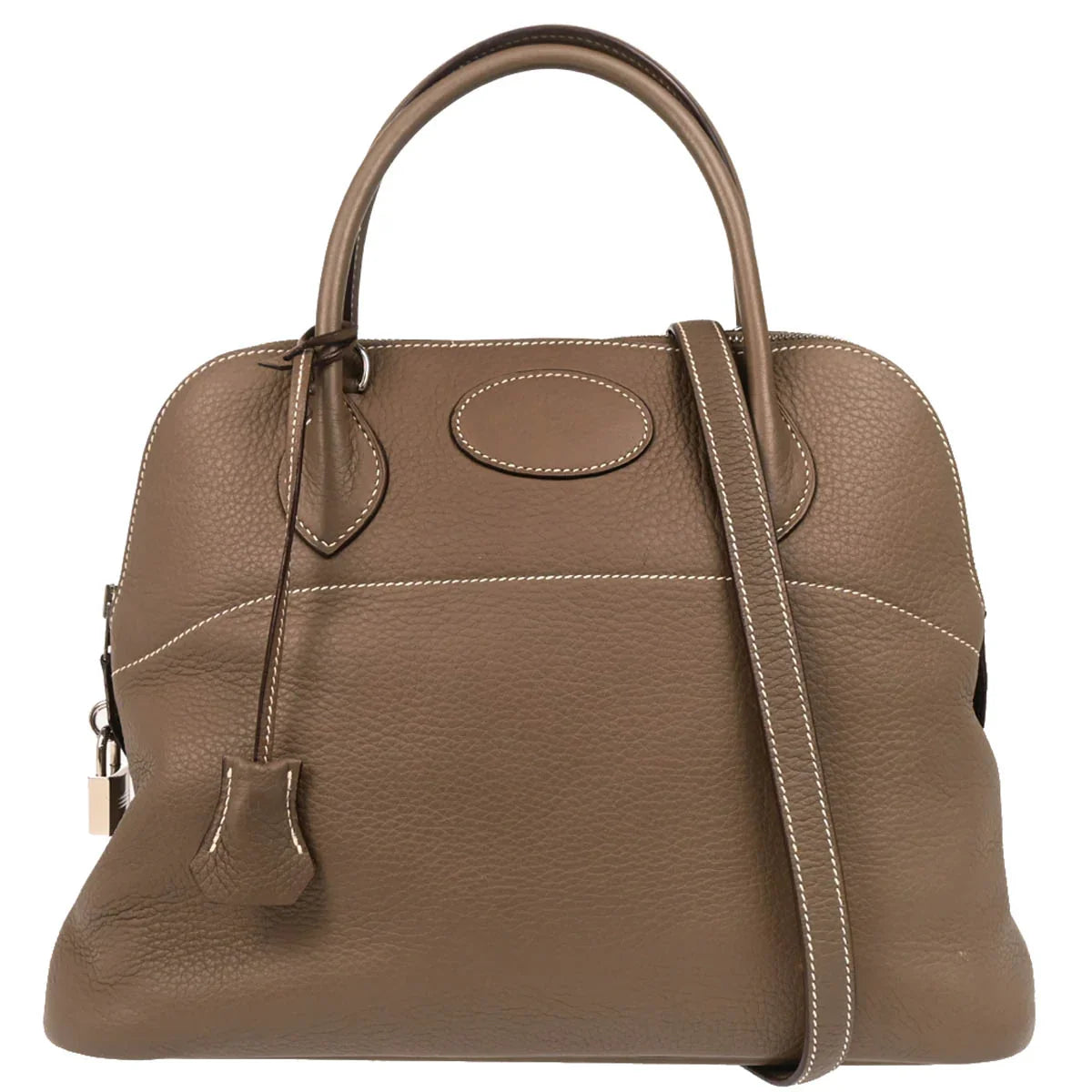 Hermes 2006 Etoupe Taurillon Clemence Bolide 31 2way Shoulder Handbag