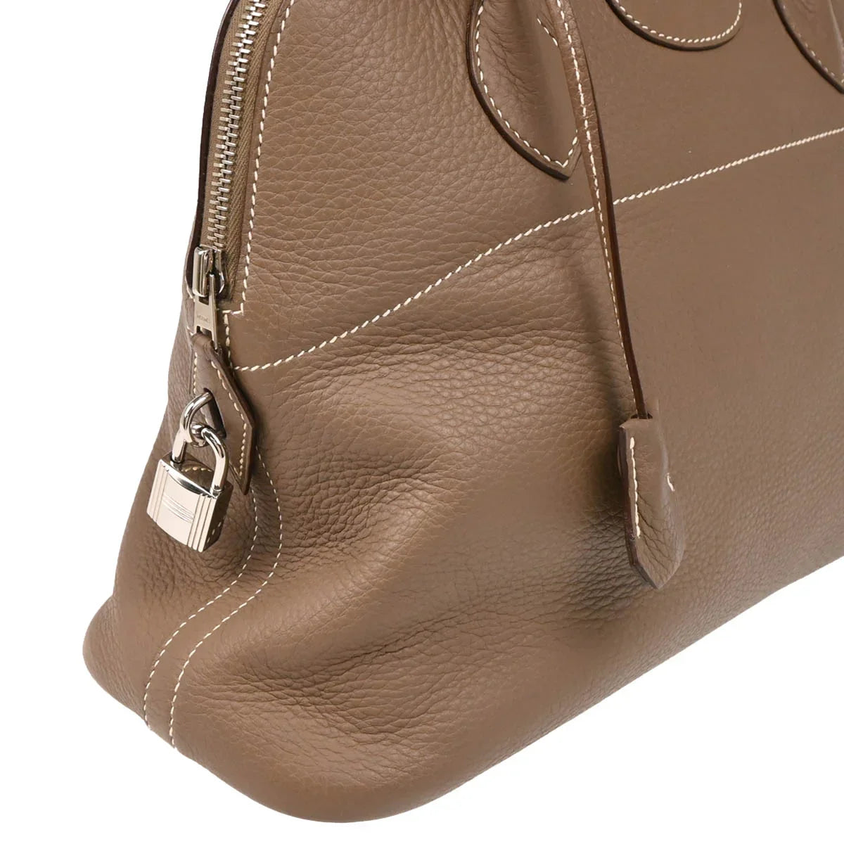 Hermes 2006 Etoupe Taurillon Clemence Bolide 31 2way Shoulder Handbag