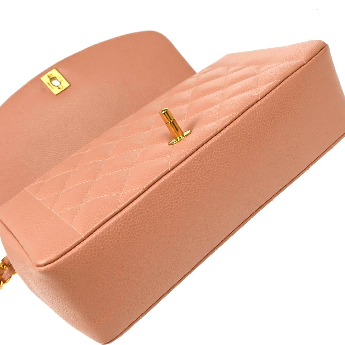 Chanel 1994-1996 Pink Caivar Medium Diana Shoulder Bag