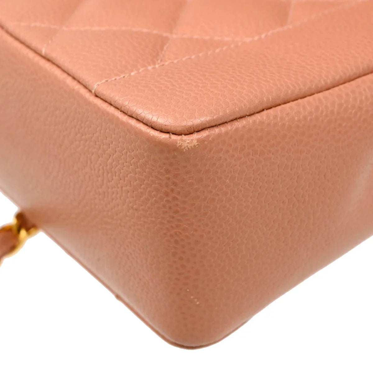 Chanel 1994-1996 Pink Caivar Medium Diana Shoulder Bag