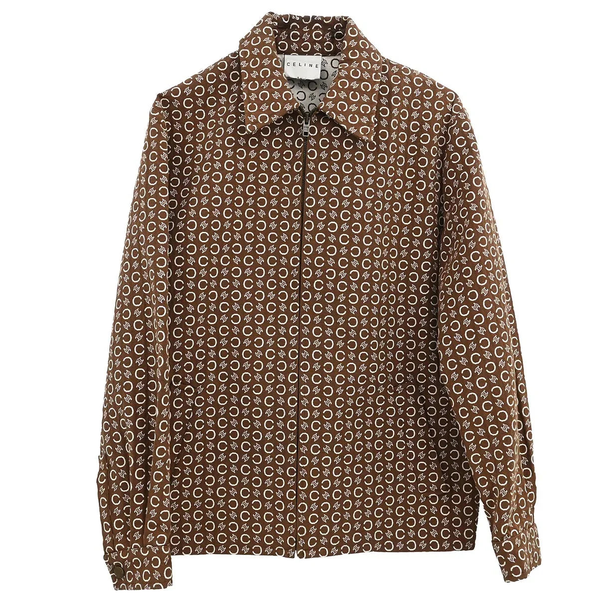 Celine Zip Up Jacket Macadam Brown #40