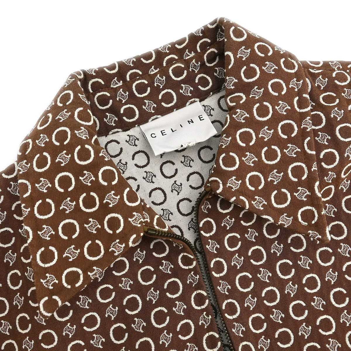 Celine Zip Up Jacket Macadam Brown #40
